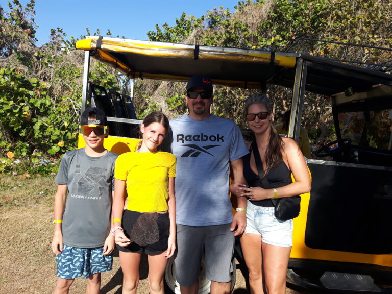 Family enjoying the jeep safari in Varadero